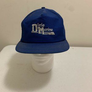 Vintage Bridge Sportswear Dixie Marine Blue Snapback OSFA Trucker Hat Made in US